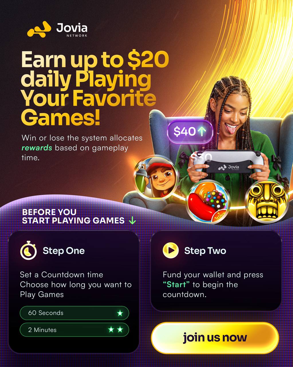 Jovia games feature